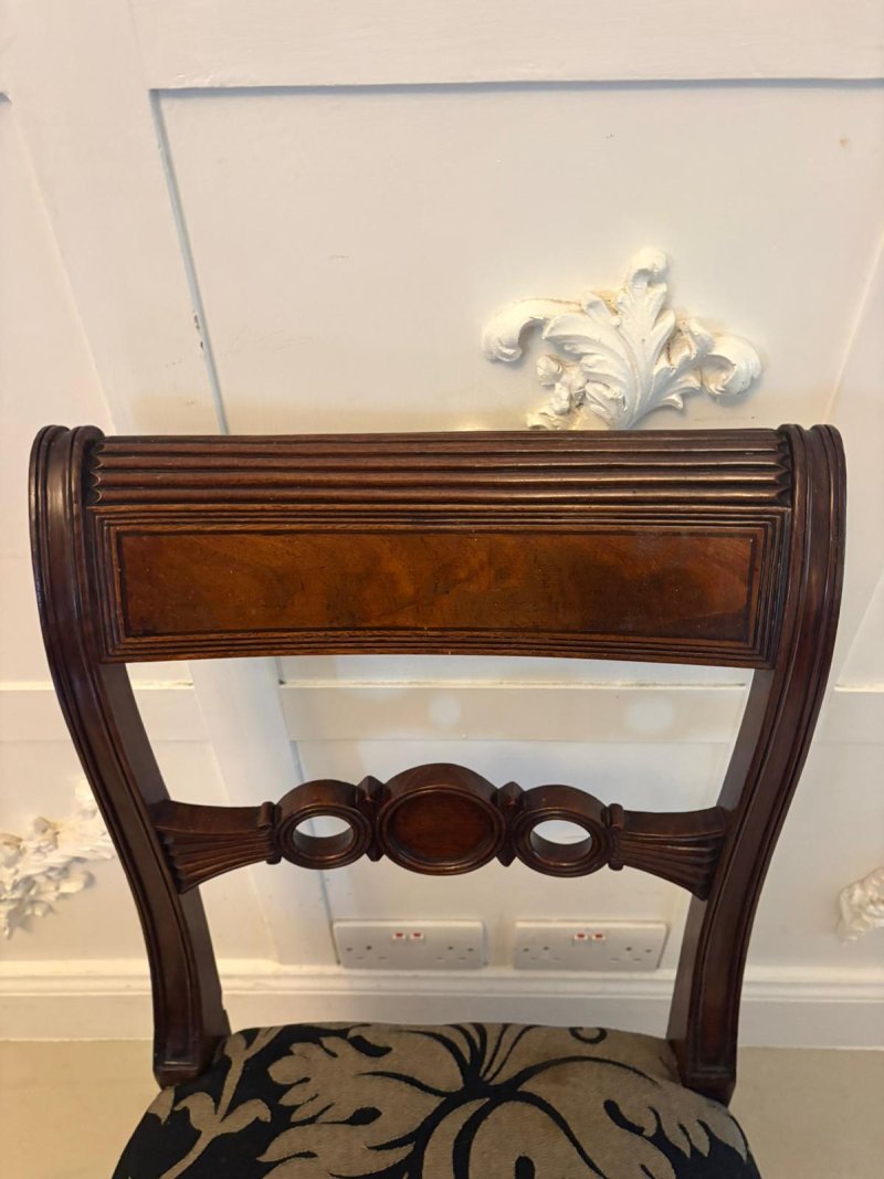 Antique Set of Four Regency Mahogany Dining Chairs - Image 8